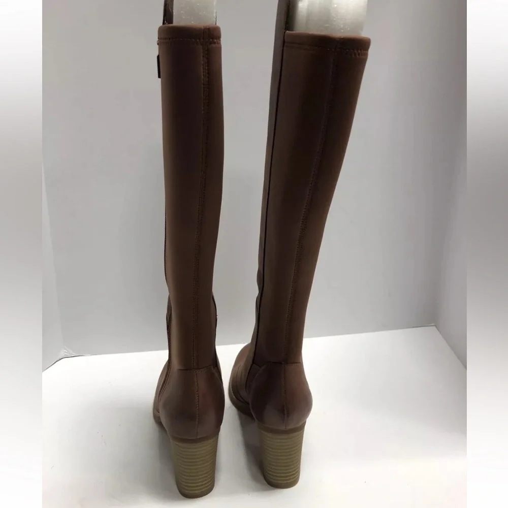 SoftWalk Women’s Katia Brown Knee High Boots, Size 8.5 Narrow